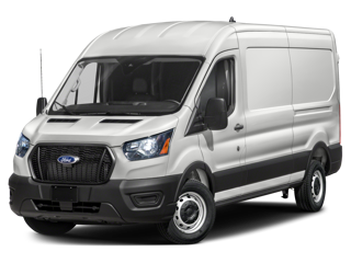 Yellow 2023 Ford Transit Cargo Van T-150 angled to driver sideview of truck with no background | Work Trucks for Sale in Morristown, NJ | Nielsen Ford of Morristown