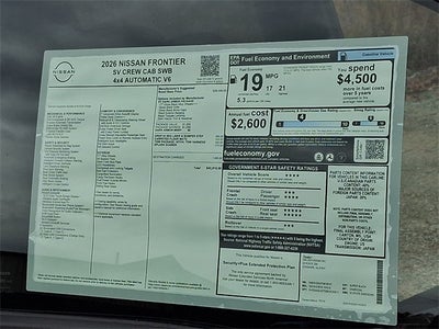 2026 Nissan Frontier SV