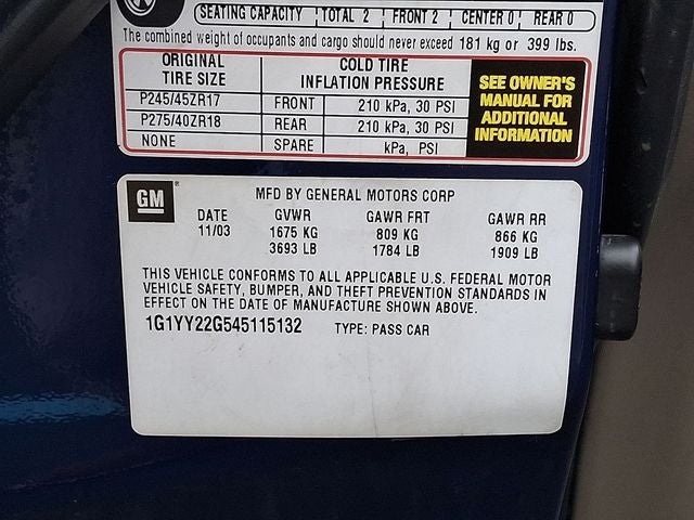 2004 Chevrolet Corvette Base