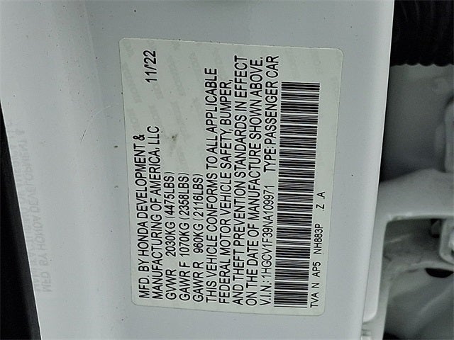 2022 Honda Accord Sport