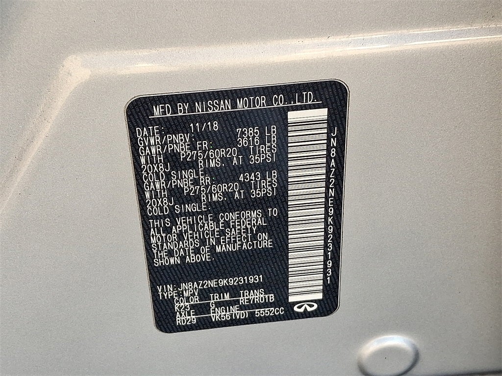 2019 INFINITI QX80 LUXE 4X4