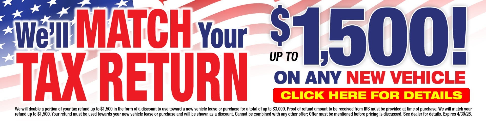 $1,500 Tax Return Match