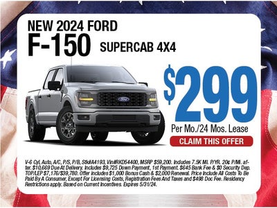 2024 Ford F-150 SuperCab 4x4 Lease Offer